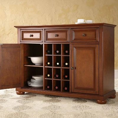 Alexandria Sideboard Cabinet With Wine Storage Cherry - Crosley - Image 4