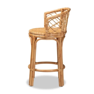 Orchard Rattan Counter Height Barstool Natural/Brown - Bali & Pari - Image 2