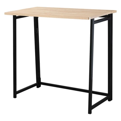 HOMCOM Writing Desk, 31.5" Folding Table For Small Space, Computer Desk With Metal Frame, Space-Saving Workstation For Home Office - Image 7