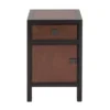 Contemporary Small Wood Cabinet Dark Brown - Olivia & May