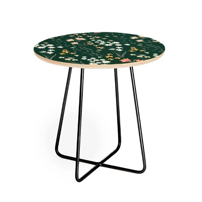 Round Emanuela Carratoni Meadow Flowers Theme Side Table - Deny Designs - Image 4