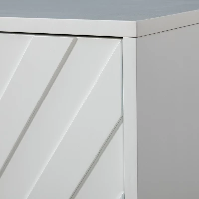 Joscha 60'' Wide Sideboard Cabinet With Solid Wood Legs| KARAT HOME-White - Image 5