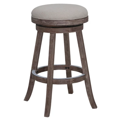 29" Fenton Driftwood Counter Height Barstool Hardwood Ivory - Boraam - Image 7