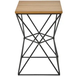 Contemporary Metal Accent Table Brown - Olivia & May