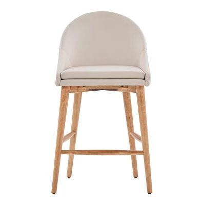 Set Of 2 24" Conrad Natural Danish Modern Counter Chair - Inspire Q