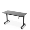 Tranzendesk Standing Desk with Front Handle And Detachable Wheels - 55” Sit To Stand Workstation – Black – Stand Steady