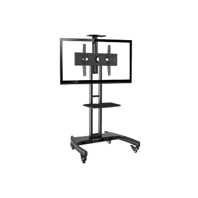 Standard Flat Panel TV Stand For TVs Up To 70" With AV Cart Range Black - Rocelco