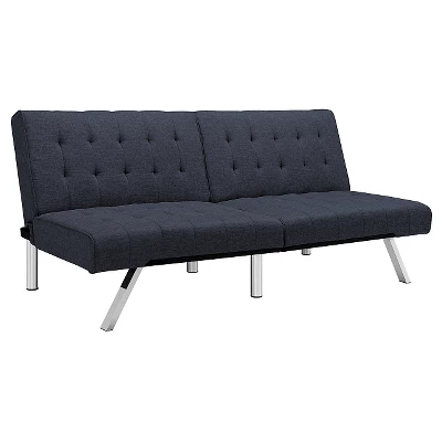 Eve Velvet Upholstered Convertible Futon - Room & Joy