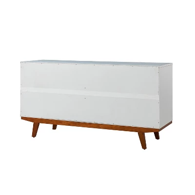Joscha 60'' Wide Sideboard Cabinet With Solid Wood Legs| KARAT HOME-White - Image 4