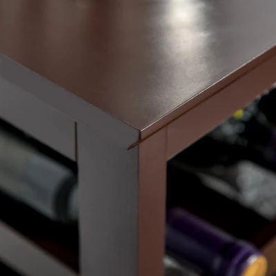 HOMCOM Wine Cabinet With 4 Bottle Wine Rack, Open Shelf, Acrylic Door Cabinet With Adjustable Shelf - Image 5