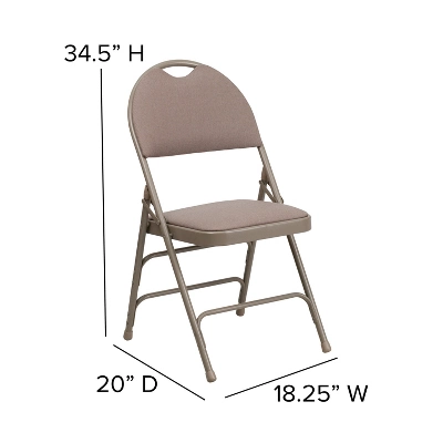 Emma And Oliver 4 Pack Home & Office Easy-Carry Party Events Padded Folding Chair - Image 2