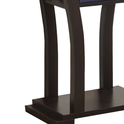 Wooden Console Table With 1 Shelf Dark Brown - Benzara - Image 2
