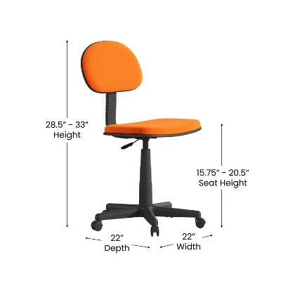 Emma And Oliver Adjustable Mesh Swivel Task Office Chair - Low Back Student Desk Chair - Image 3