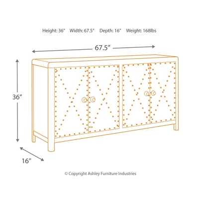 Rock Ridge Large Accent Cabinet Gunmetal Finish - Signature Design By Ashley - Image 2