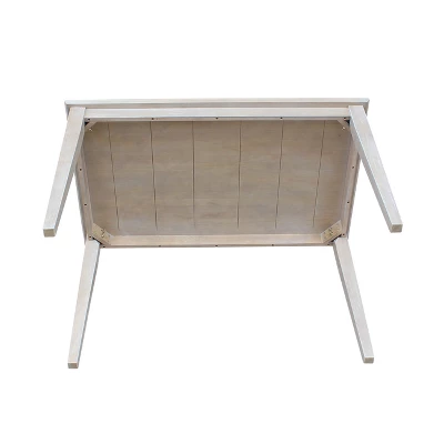 Solid Wood 30"X 48" Dining Table Weathered Gray - International Concepts - Image 5