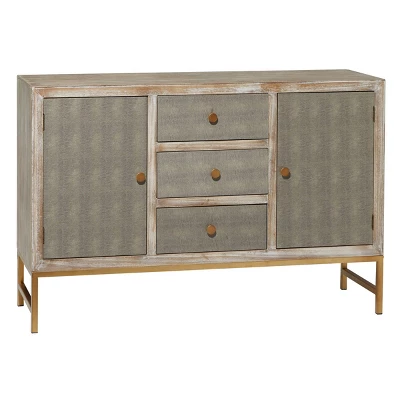 Contemporary Metal Cabinet Brown - Olivia & May