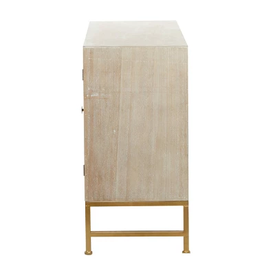 Contemporary Metal Cabinet Brown - Olivia & May - Image 6