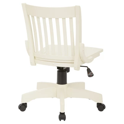 Armless Wood Banker's Chair Antique White - OSP Home Furnishings
