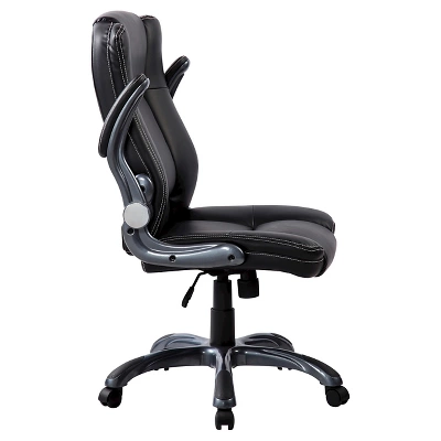 Medium Back Manager Chair With Flip-up Black - Techni Mobili - Image 5