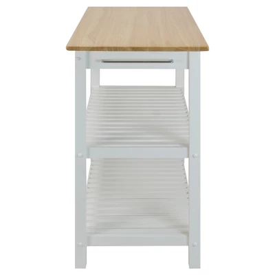 Kitchen Island With Two Shelves - Flora Home - Image 2