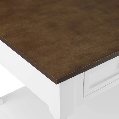 Caitlyn Wood Top Kitchen Island White/Dark Brown - Crosley - Image 12