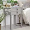 Irving Side Table With 2 Drawers Gray - Finch