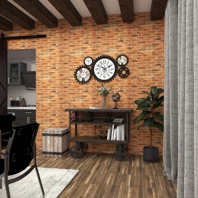 Industrial Metal Console Table Dark Black - Olivia & May - Image 16