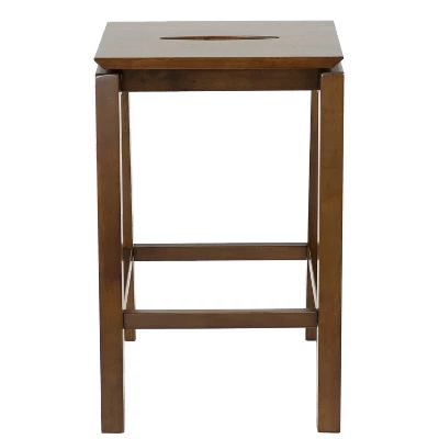 Sunnydaze Decor Sunnydaze Set Of 2 Indoor Wooden Backless Counter-Height Stools - Dark Walnut - 25" - Image 7