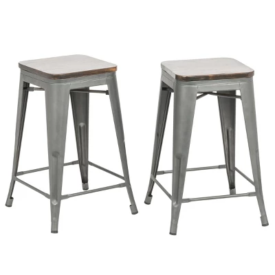 24" Emil Square Counter Height Barstool - Carolina Chair & Table - Image 3