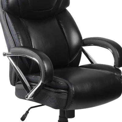 Flash Furniture HERCULES Series Big & Tall 500 Lb. Rated LeatherSoft Executive Swivel Ergonomic Office Chair With Extra Wide Seat - Image 5