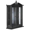 Design Toscano Amesbury Manor Hardwood Wall Curio Cabinet: Ebony Black Finish