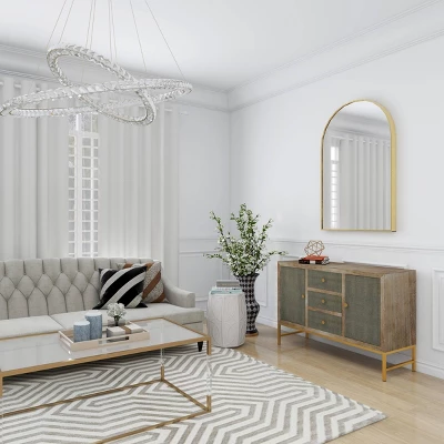 Contemporary Metal Cabinet Brown - Olivia & May - Image 14