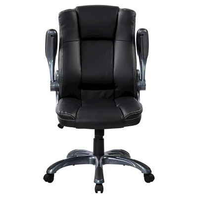 Medium Back Manager Chair With Flip-up Black - Techni Mobili - Image 7