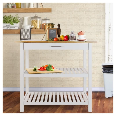 Kitchen Island With Two Shelves - Flora Home - Image 5