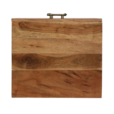 Set Of 2 Terrell Handcrafted Boho Acacia Wood 3 Drawer Nightstands Dark Natural - Christopher Knight Home - Image 5