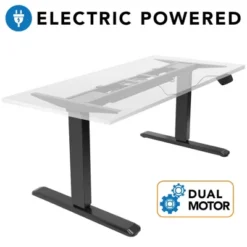 Mount-It! Dual Motor Electric Standing Desk Frame - Black