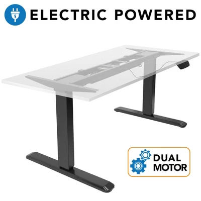 Mount-It! Dual Motor Electric Standing Desk Frame - Black