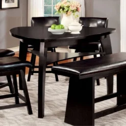 Bronswood Triangular Open Shelf Counter Dining Table Black - HOMES: Inside + Out