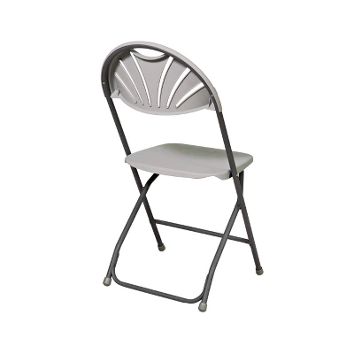Plastic Folding Chair Light Gray - OSP Home Furnishings - Image 2