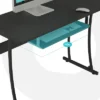 RIF6 L Shaped Modern Computer Home Office Gaming Desk With Keyboard Tray And Cable Management, Easy Assembly, Black