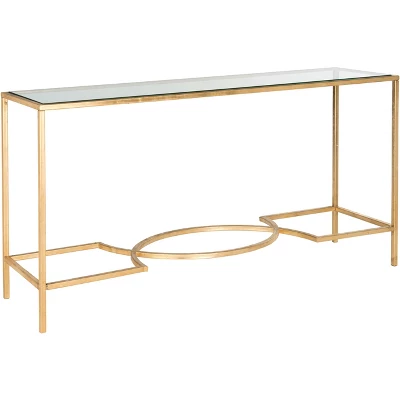 Inga Console Table - Gold/Glass - Safavieh - Image 2