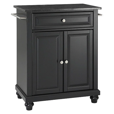 Cambridge Solid Black Granite Top Portable Kitchen Island - Crosley - Image 6