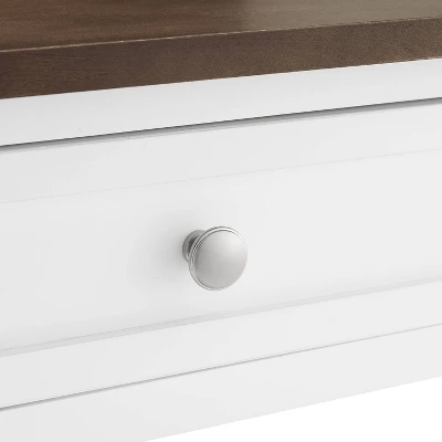 Caitlyn Wood Top Kitchen Island White/Dark Brown - Crosley - Image 11