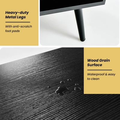 Costway Industrial Buffet Sideboard Storage Cabinet Organizer Cupboard With Cubbies Drawers - Image 7