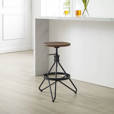 Kalen Adjustable Height Swivel Barstool Brown/Matte Black - Crosley - Image 2