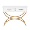 Contemporary Pine Console Table White - Olivia & May