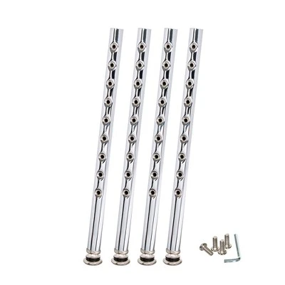 2pk 25"-33" Adjustable Heavy Duty Vinyl Padded Steel Barstool Black - Hampden Furnishings - Image 4