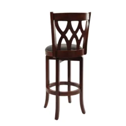 29" Industries Cathedral Swivel Barstool Cherry - Boraam