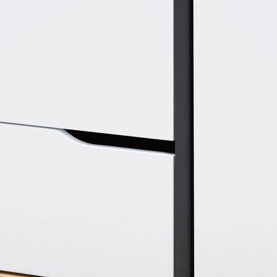 Reed 2 Door Wood Dining Room Sideboard Oak/Gray - Baxton Studio - Image 4