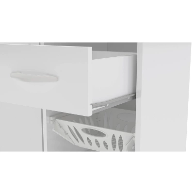 Compact Fruit Cabinet With 3 Baskets White - Polifurniture